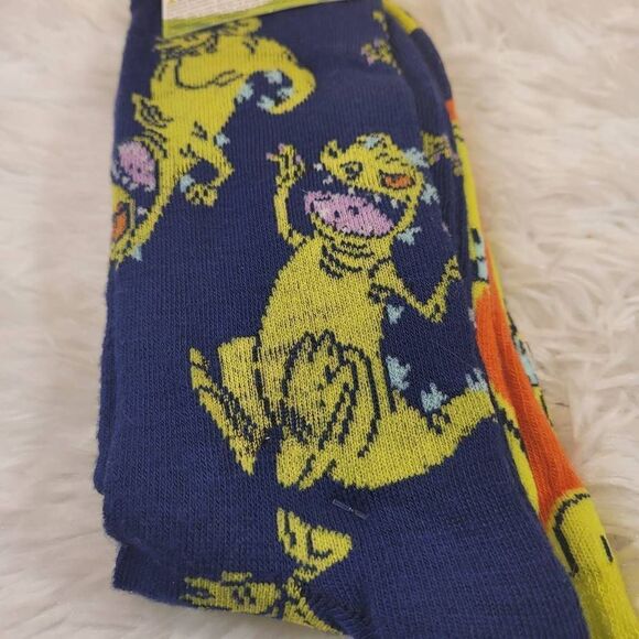 Nickelodeon Rugrats Reptar Unisex Crew Socks- Set of 2- NIP - Picture 5 of 6